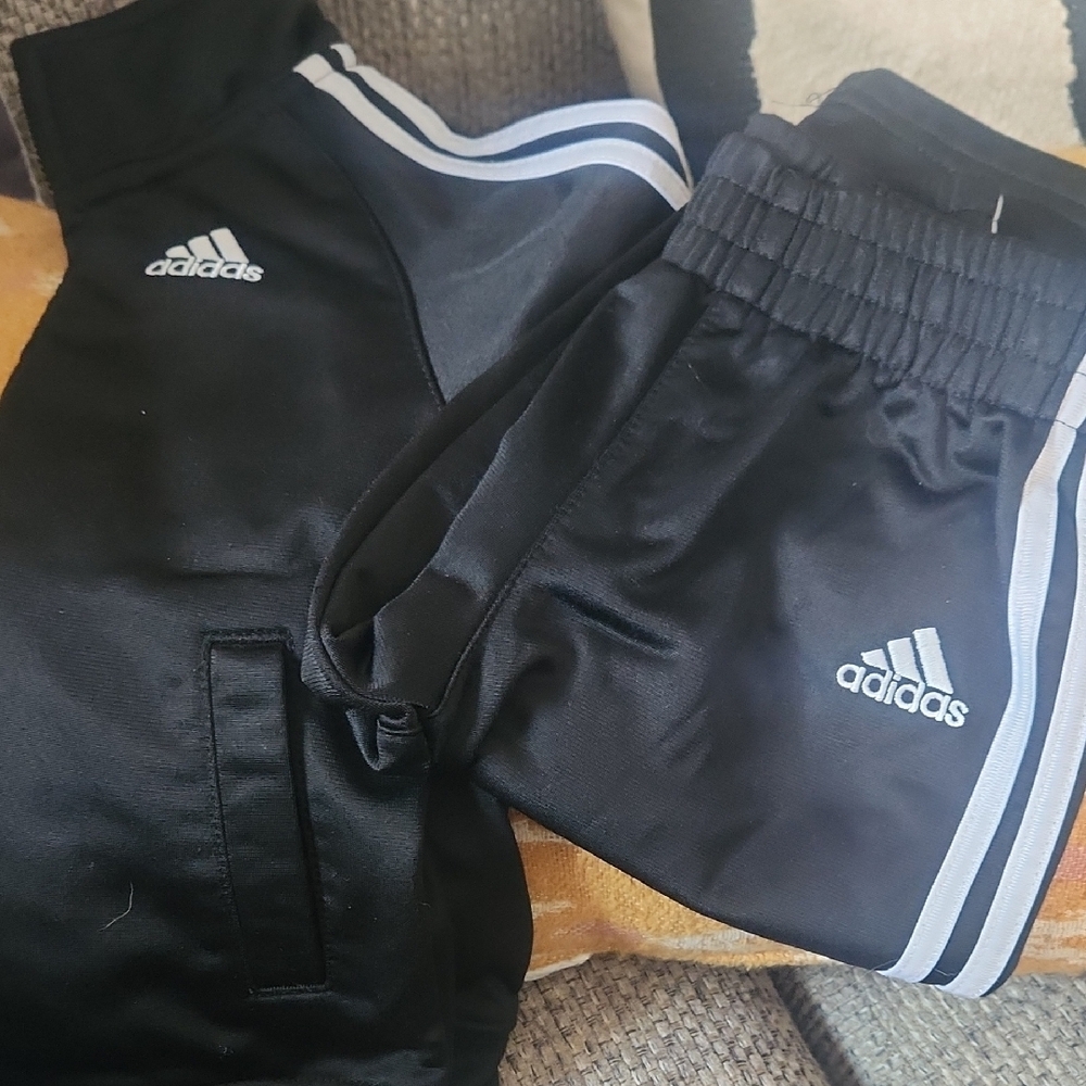 Adidas Black Sweatpants with Iconic Stripes